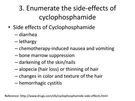 Nov 1, 2023 Cyclophosphamide is a cancer medicine that interferes with the growth of cancer cells. . Cytoxan side effects